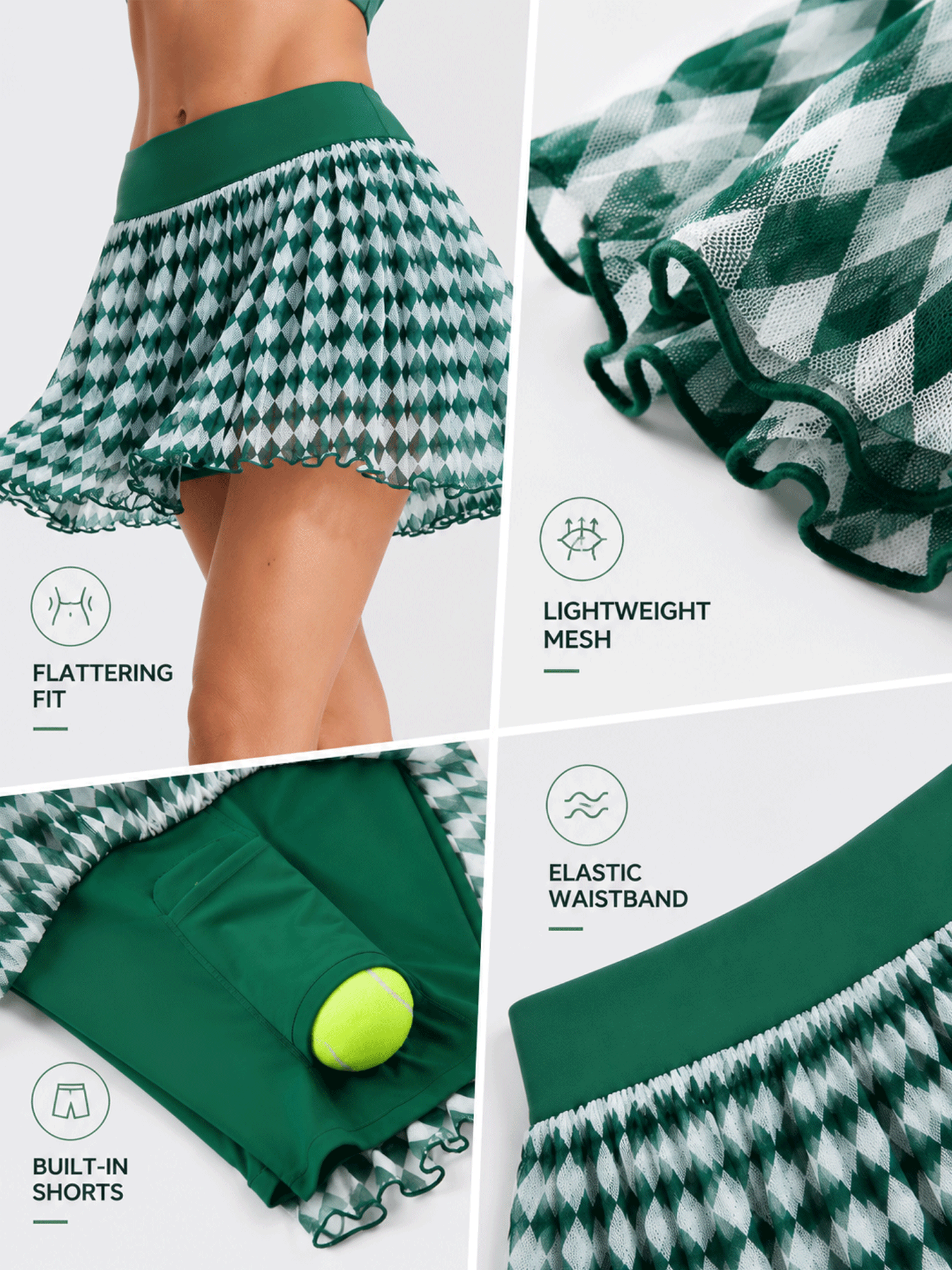 Avrane The Poppy Court Skort