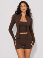 Avrane Sloane Three-Piece Colorblock Active Set - women's three-piece colorblock performance set