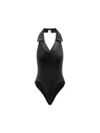 Avrane Polly Halter Bodysuit Top