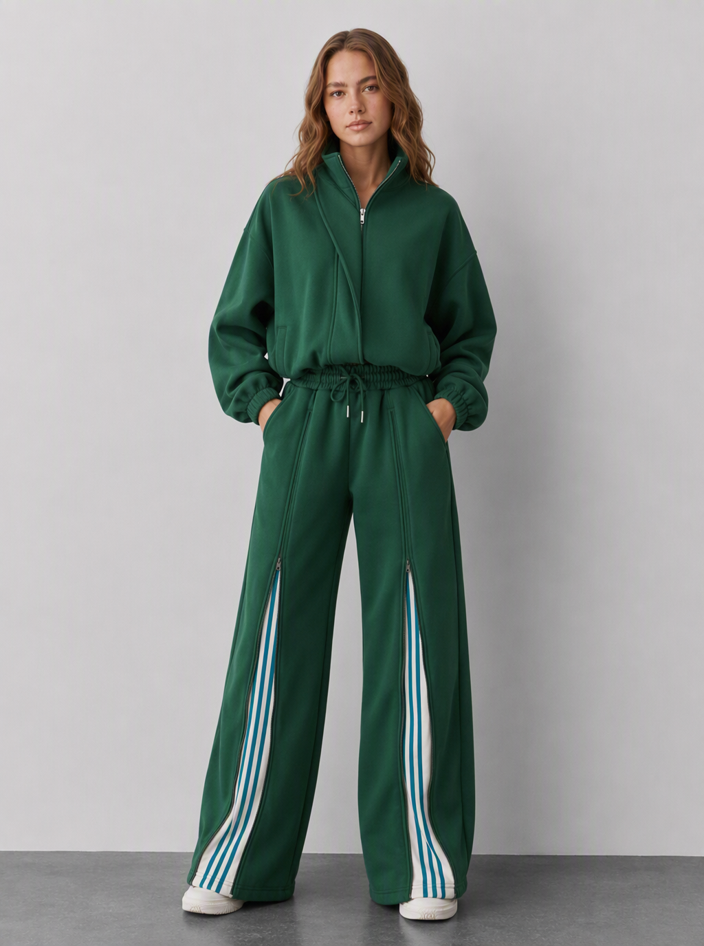 Avrane The Madeline Wide-Leg Track Set