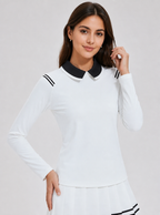 Avrane Maren Colorblock Zip-Back Active Top - women's colorblock zip-back performance top