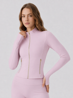 Avrane The Rowan Zip-Pocket Outerwear - women's stretch brushed active layer with zip pocket
