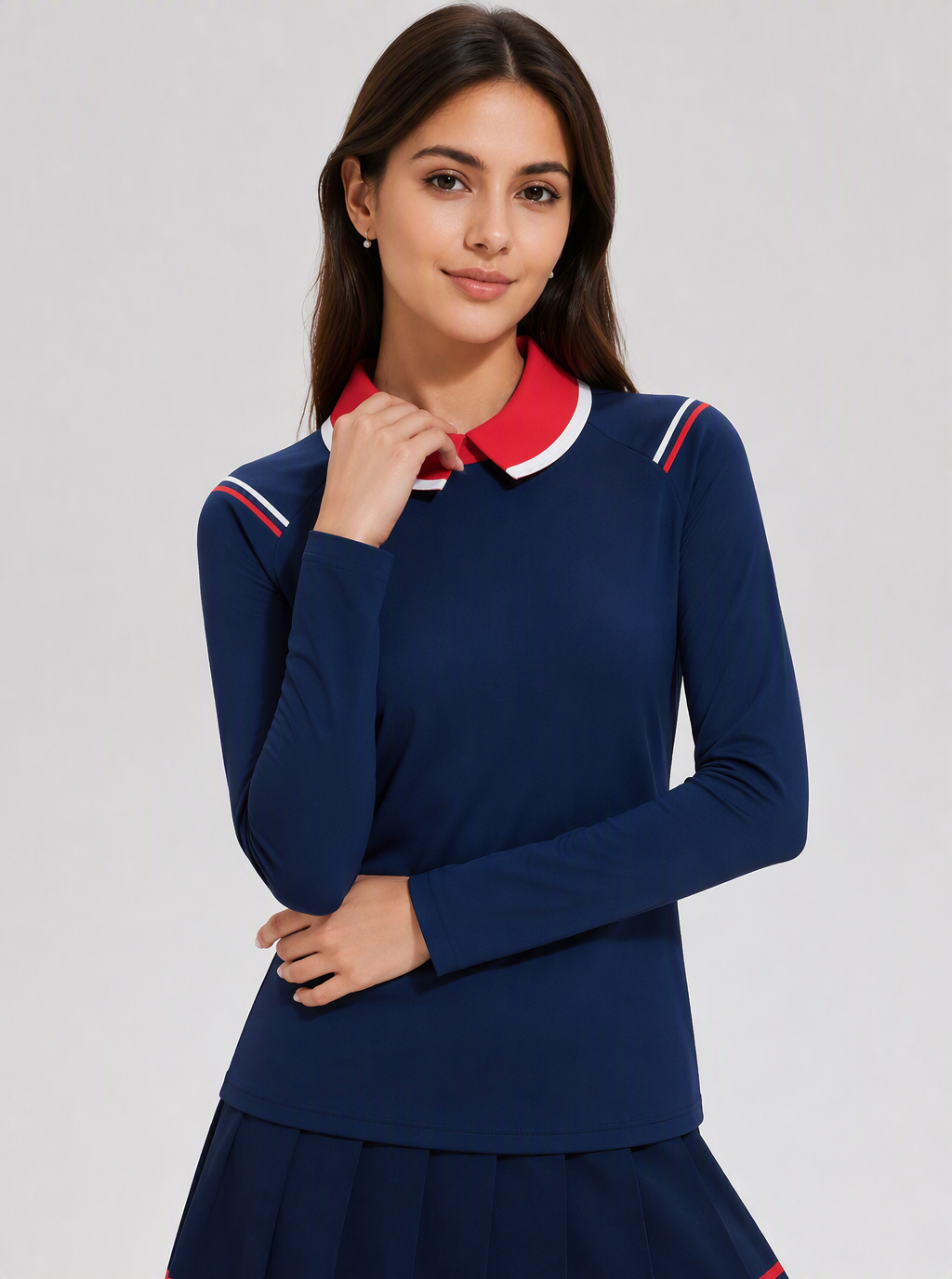 Avrane Maren Colorblock Zip-Back Active Top - women's colorblock zip-back performance top Main image