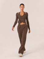 Avrane The Evelina Three-Piece Set - women's three-piece cutout shrug bra and legging set