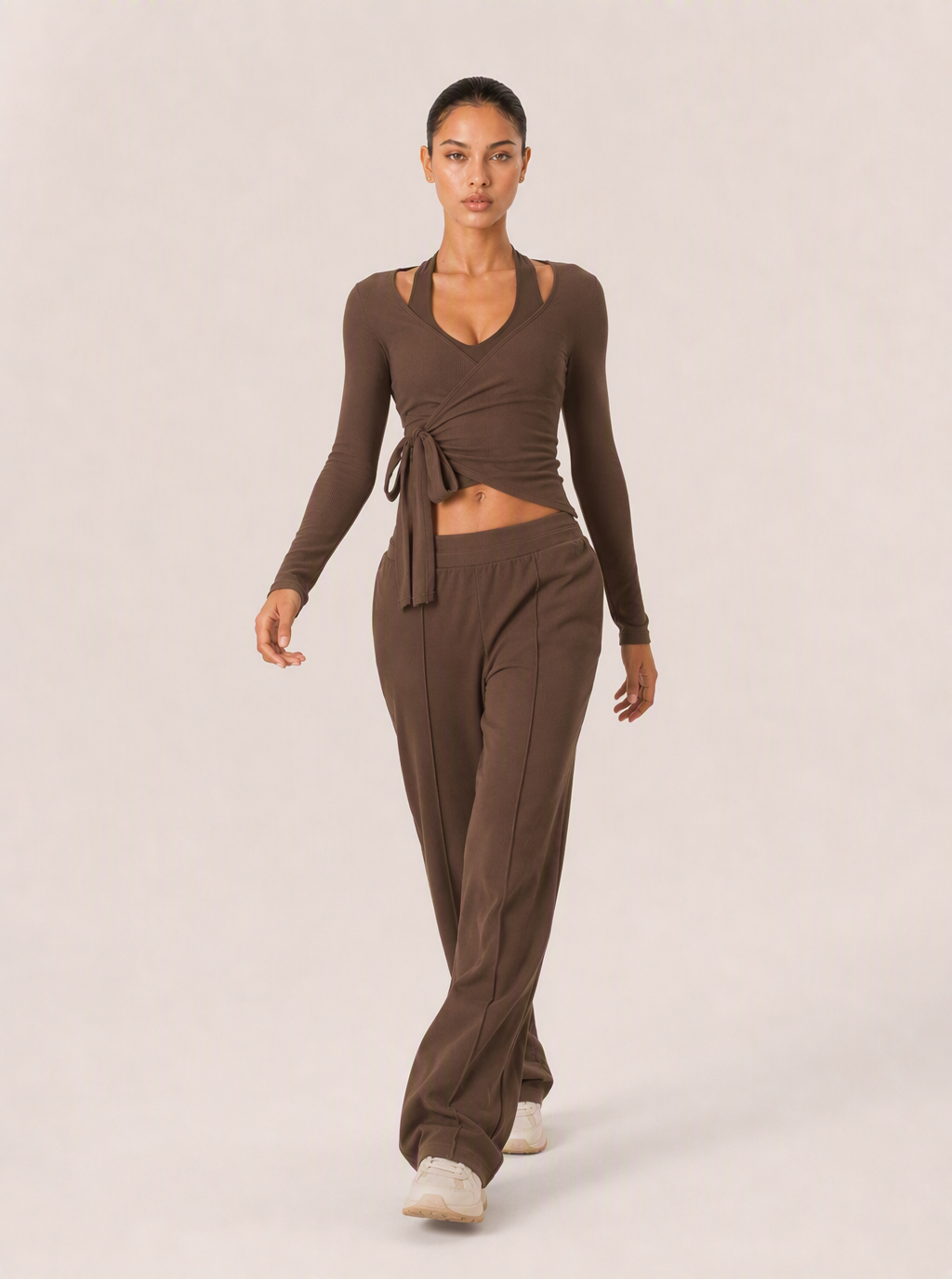 Avrane The Evelina Three-Piece Set - women's three-piece cutout shrug bra and legging set