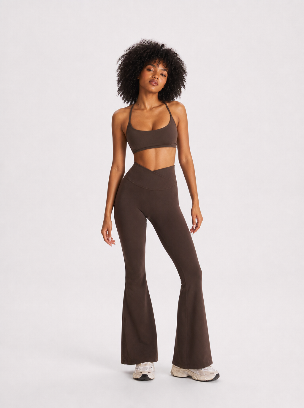 Avrane The Imogen Cross-Waist Bottom - women's high-rise cross-waist flared pants