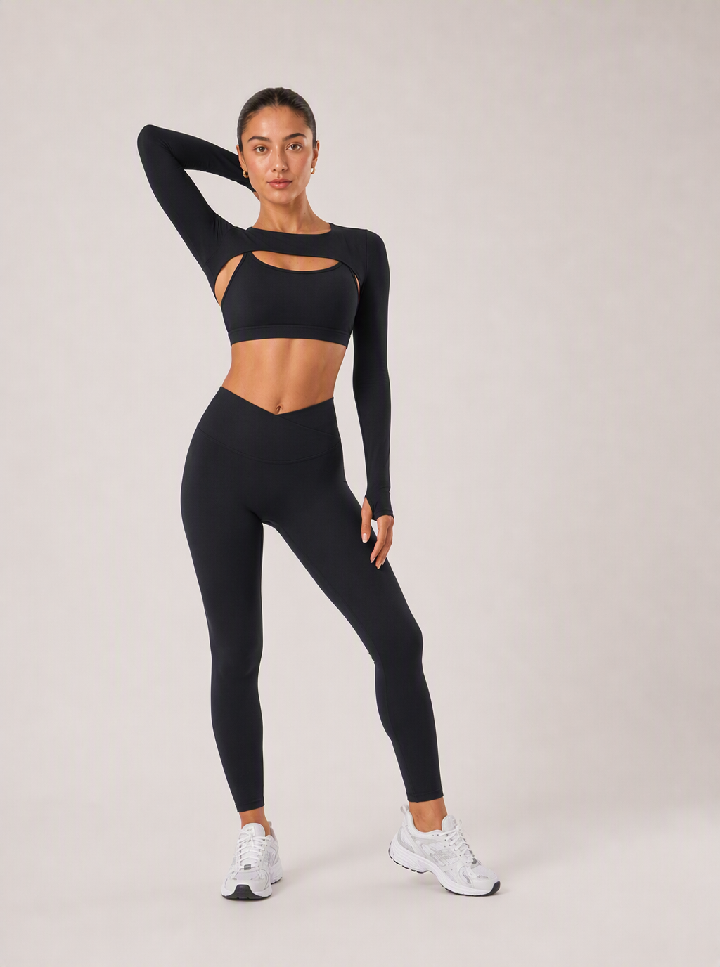 Avrane The Astrid Contrast-Band Top - women's contrast-band racerback sports bra