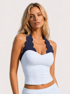 Avrane The Selene Scalloped Halter Top