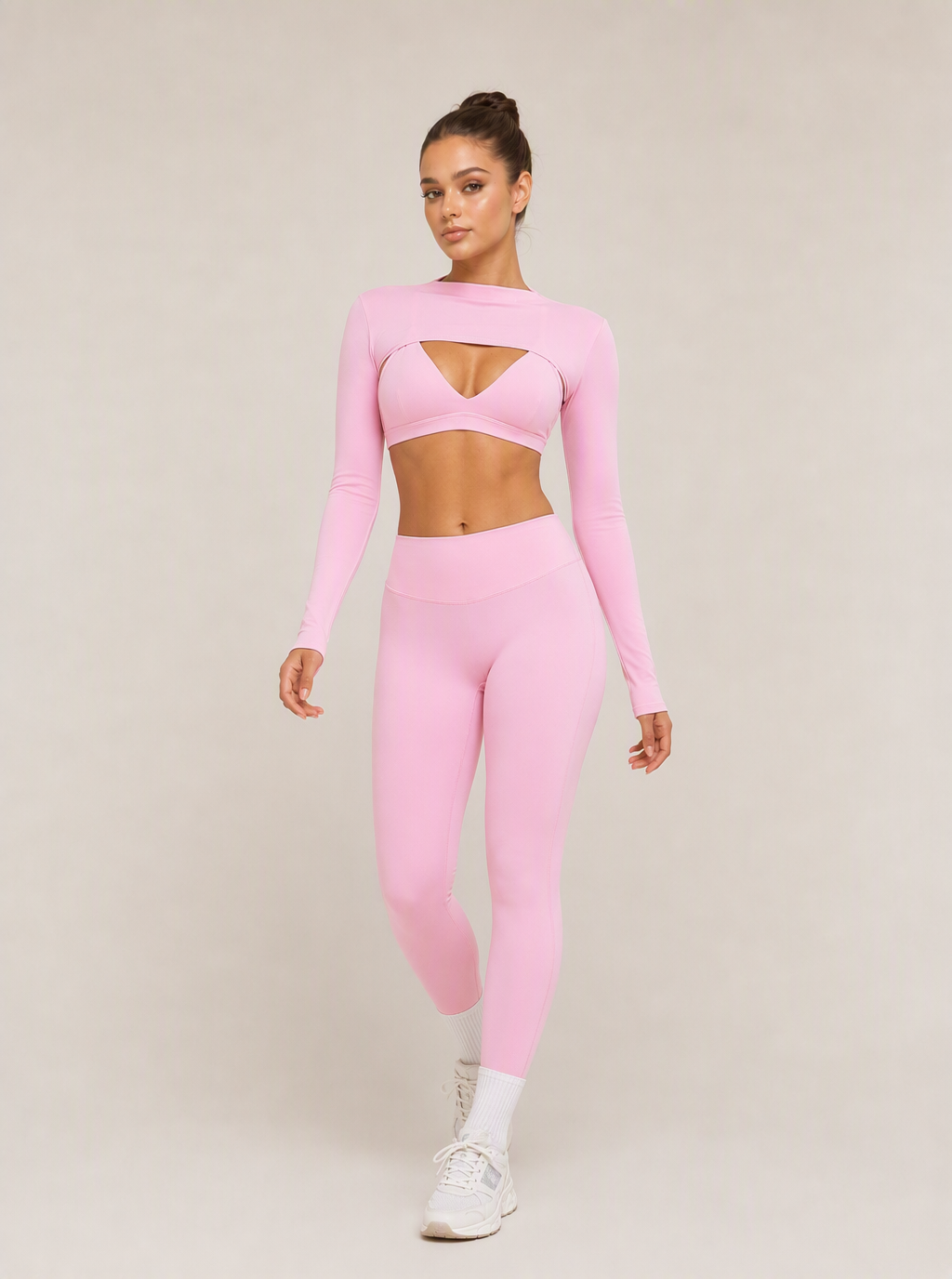Avrane The Genevieve Cutout Top - women's long-sleeve cutout bra-layer crop top