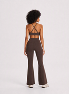 Avrane The Imogen Cross-Waist Bottom - women's high-rise cross-waist flared pants
