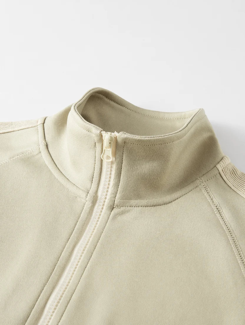 Avrane Rylee Short Sleeve Zip Jacket Top