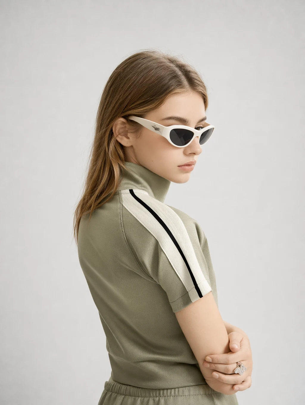 Avrane Rylee Short Sleeve Zip Jacket Top